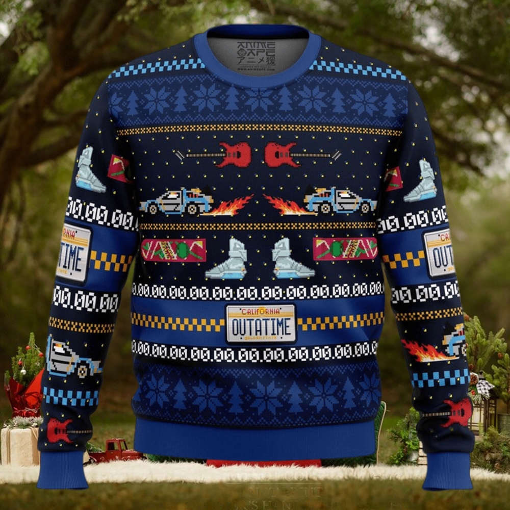 Get Back in Time For Christmas Back to the Future Ugly Christmas Sweater Get Back in Time For Christmas Back to the Future Ugly Christmas Sweater