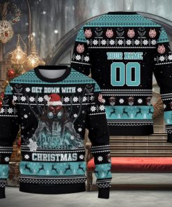 Get Down With Christmas Disturbed Custom Ugly Sweater