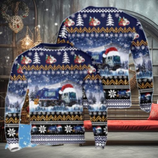 Get Festive With Waste Connections Canada Garbage Truck Christmas Sweater – Unique 3D Gift