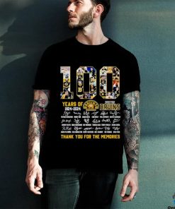 Get it now 100 years of 1924 2024 Boston Bruins thank you for the memories shirt