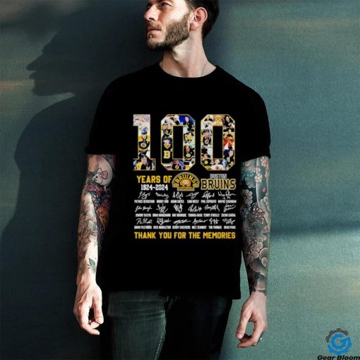 Get it now 100 years of 1924 2024 Boston Bruins thank you for the memories shirt