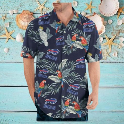 Buffalo Bills Tropical Parrot Hawaiian Shirt Buffalo Bills Hawaiian Shirt Buffalo Bills gift for Fan