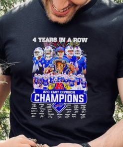 Buffalo Bills 4 years in a row 2023 AFC East Division Champions signatures shirt