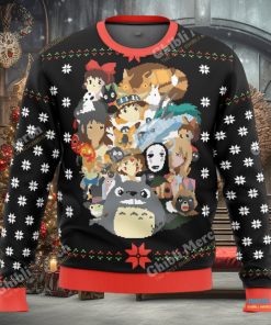 Ghibli Movies Characters Ugly Christmas Sweater