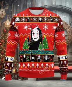 Ghibli Xmas No Face Ugly Christmas Sweater