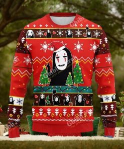 Ghibli Xmas No Face Ugly Christmas Sweater