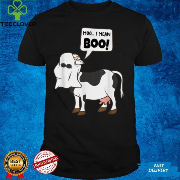 Ghost Cow Moo I Mean Boo Funny Halloween Cow Boo T Shirt