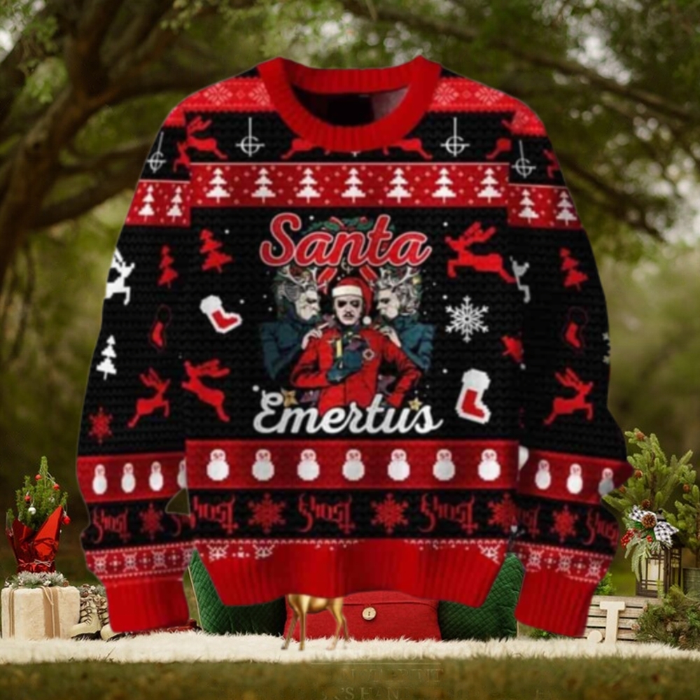 Ghost Merry Christmas Santa Emertus Chirstmas Gifts 2024 Xmas For Family And Friends Ugly Sweater Ghost Merry Christmas Santa Emertus Chirstmas Gifts 2024 Xmas For Family And Friends Ugly Sweater