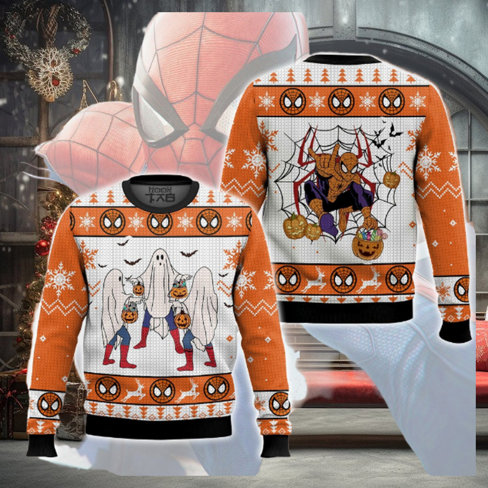 Ghost Three Spider Man Ugly Sweater Ghost Three Spider Man Ugly Sweater