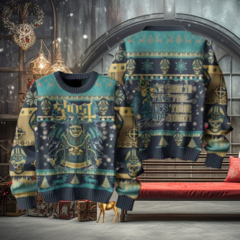 Ghost We Wish To Inform You Its Your Birthday Chirstmas Gifts 2024 Xmas For Family And Friends Ugly Sweater Ghost We Wish To Inform You Its Your Birthday Chirstmas Gifts 2024 Xmas For Family And Friends Ugly Sweater