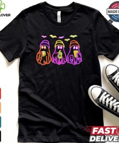 Ghost drinking coffee Halloween neon shirt