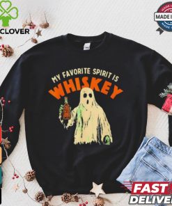 Ghost my favorite spirit is whiskey Halloween shirt