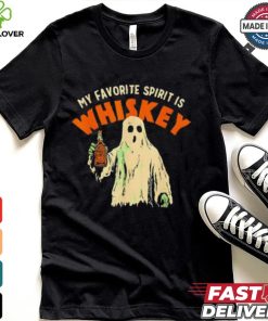 Ghost my favorite spirit is whiskey Halloween shirt