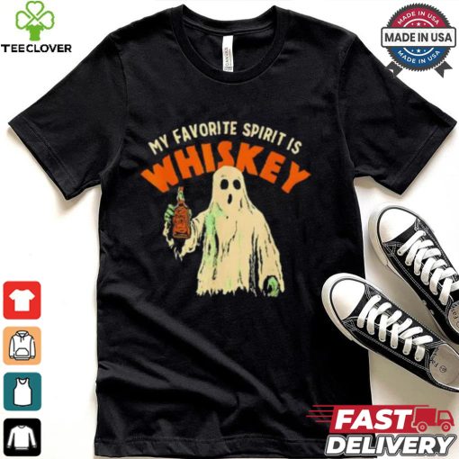 Ghost my favorite spirit is whiskey Halloween shirt