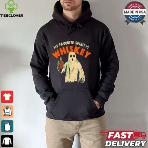 Ghost my favorite spirit is whiskey Halloween shirt
