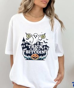 Ghost trick or bitcoin Halloween hoodie, sweater, longsleeve, shirt v-neck, t-shirt