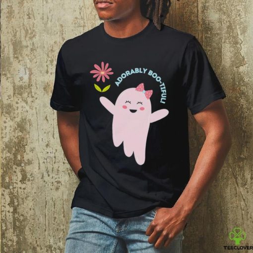 Ghost with flower adorably boo tiful art hoodie, sweater, longsleeve, shirt v-neck, t-shirt