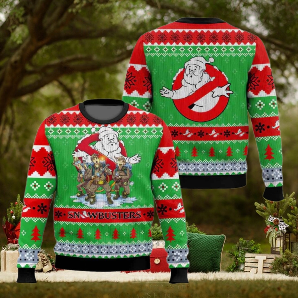 Ghostbusters Snowbusters Ugly Christmas Sweater Ghostbusters Snowbusters Ugly Christmas Sweater