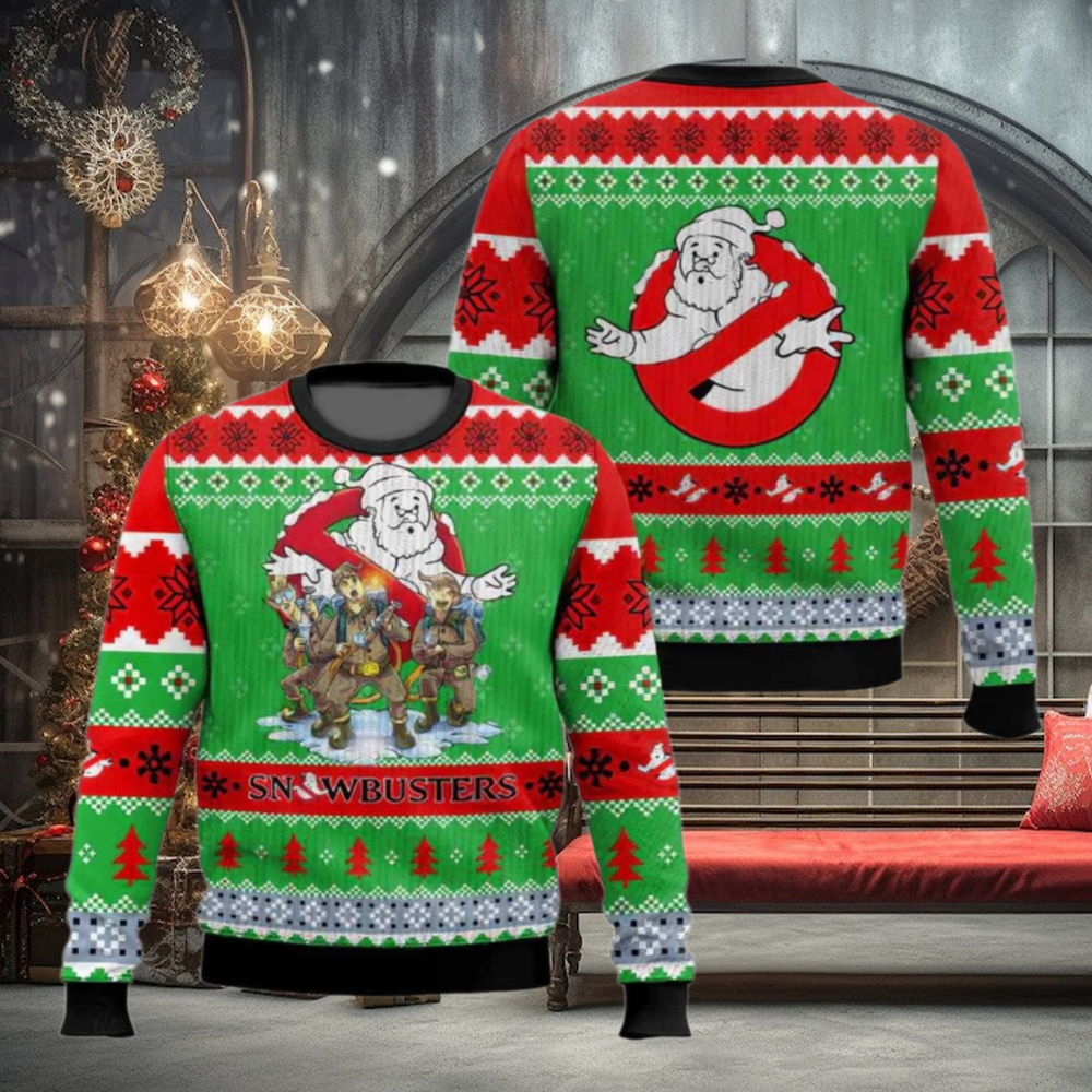 Ghostbusters Snowbusters Ugly Christmas Sweater Ghostbusters Snowbusters Ugly Christmas Sweater