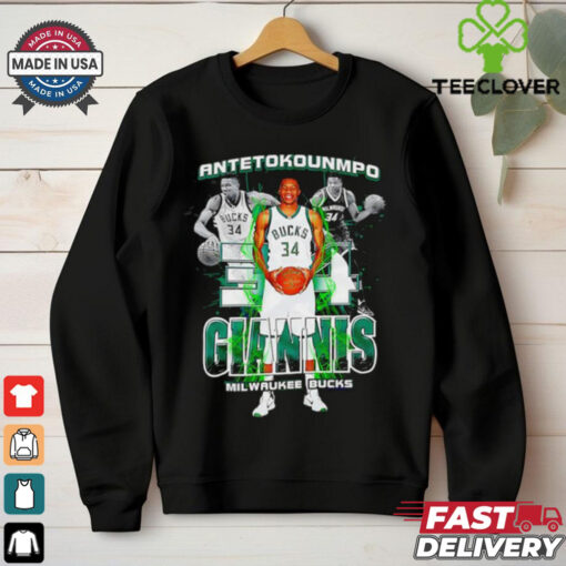 Giannis Antetokounmpo Milwaukee Bucks player MVP shirt
