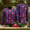 Texans Logo Checkered Flannel Design Knitted Ugly Christmas Sweater