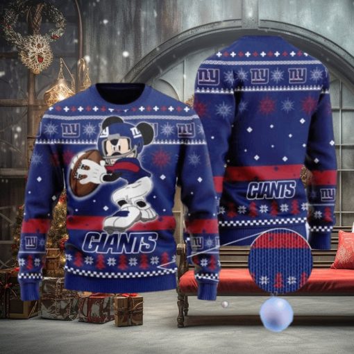 Giants Mickey Mouse Funny Knitted Ugly Christmas Sweater