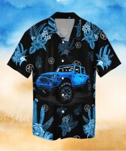 Gift For Dad Blue Jeep Black Unisex Hawaiian Shirts