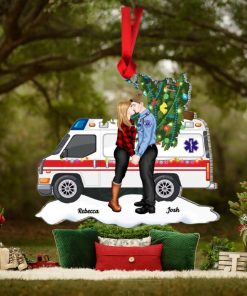 Gift For EMS Workers, Couple Gift, Personalized Acrylic Ornament