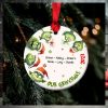 Gift For Family, Personalized Ceramic Ornament, Green Family Ornament, Christmas Gift