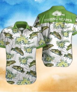 Gift For Father Fishing Reaper Green Tropical Unisex Hawaiian Shirts