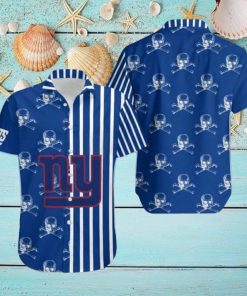 Gift For Husband Gift For Dad New York Giants Stripes And Skull Hawaiian Shirt Special Gift