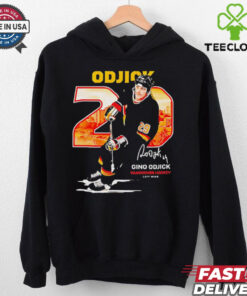 Gino Odjick Vancouver Hockey Throwback Signature shirt