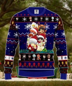 Gintama Ugly Christmas Sweater Blue 1 Amazing Gift Men And Women Christmas Gift