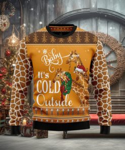 Giraffe Baby It‘s Cold Outside Ugly Christmas Sweater Gift Men Women