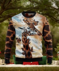 Giraffe Butterfly Ugly Christmas Sweater For Men & Women