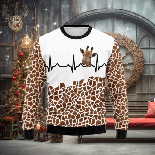 Giraffe Heart Ugly Christmas Sweater Gift Men Women