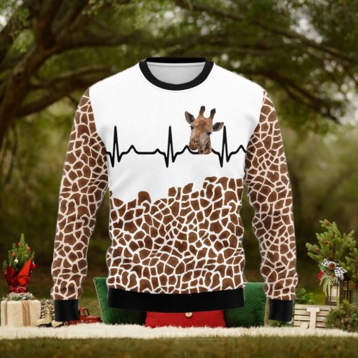 Giraffe Heart Ugly Christmas Sweater Gift Men Women