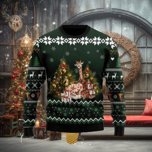Giraffe Holiday Ugly Christmas Sweater Luxury Gifts For Loved Ones