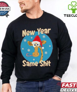 Giraffe New Year same shit Christmas Shirt 1 Giraffe New Year same shit Christmas Shirt