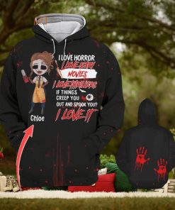 Girl If Things Creep You Out And Spook You I Love It Custom Name 3d All Over Print Hoodie