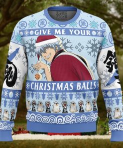 Give Me Your Christmas Balls Gintama Ugly Christmas Sweater