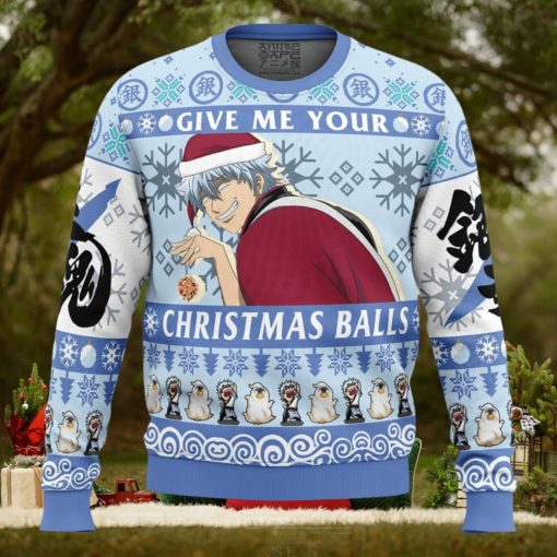 Give Me Your Christmas Balls Gintama Ugly Christmas Sweater