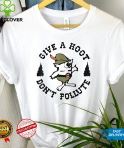 Give a hoot Don't Pollute Save the Earth vintage Earth Day T Shirt