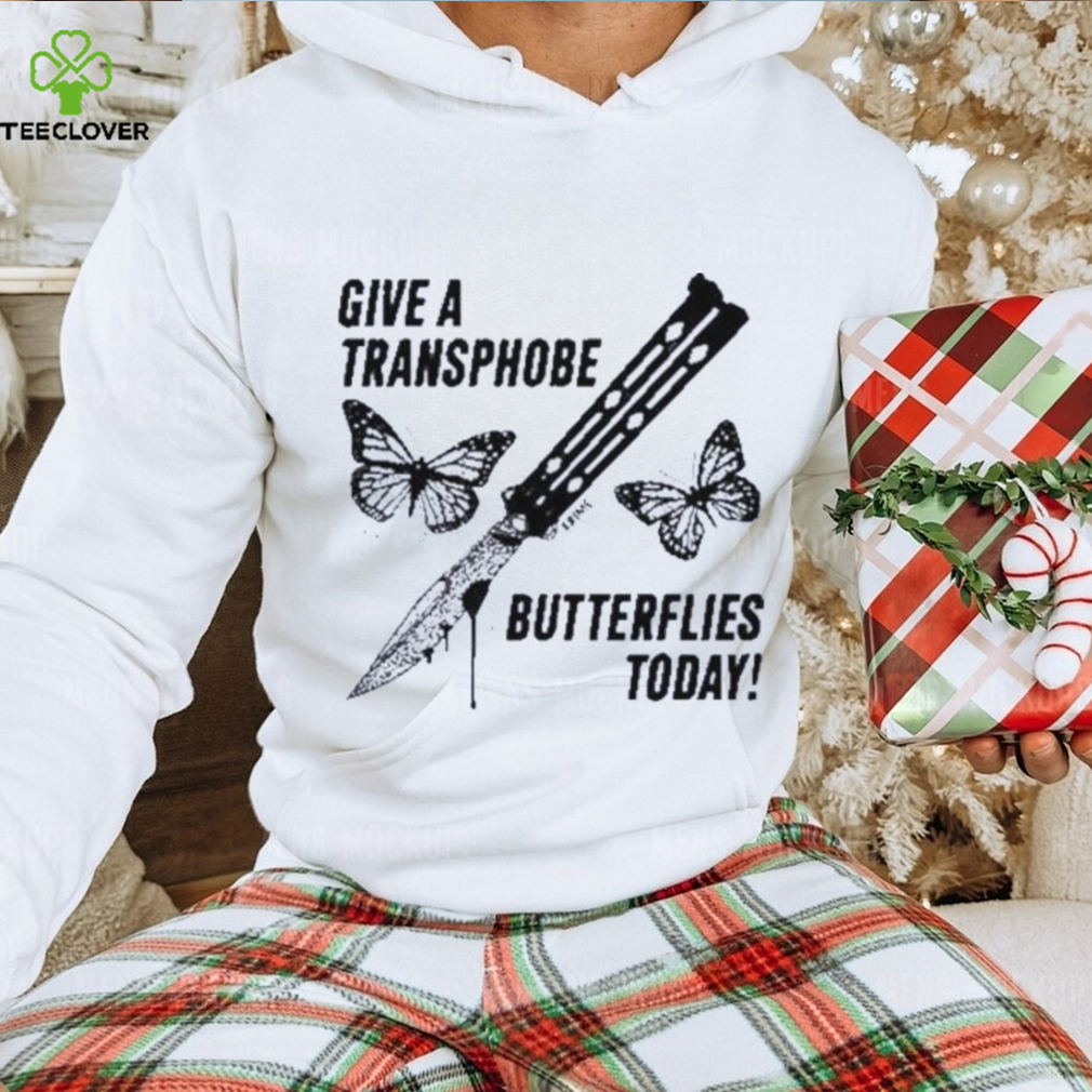 Give a transphobe butterflies today 2023 shirt Give a transphobe butterflies today 2023 shirt