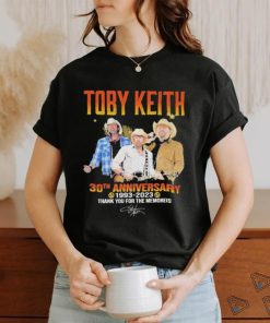 Toby Keith 30th Anniversary 1993 2023 Thank You For The Memories signature Shirt