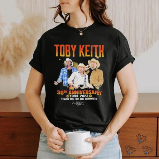 Toby Keith 30th Anniversary 1993 2023 Thank You For The Memories signature Shirt