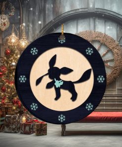 Glaceon Eevee Evolution Pokemon Personalized Holiday Gifts Christmas Decorations Ornament