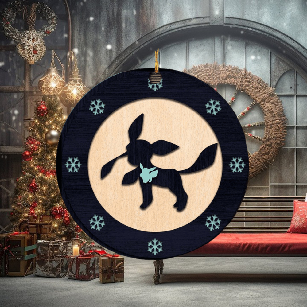 Glaceon Eevee Evolution Pokemon Personalized Holiday Gifts Christmas Decorations Ornament Glaceon Eevee Evolution Pokemon Personalized Holiday Gifts Christmas Decorations Ornament