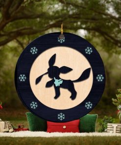 Glaceon Eevee Evolution Pokemon Personalized Holiday Gifts Christmas Decorations Ornament