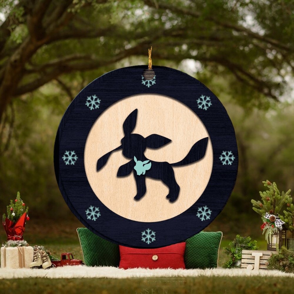 Glaceon Eevee Evolution Pokemon Personalized Holiday Gifts Christmas Decorations Ornament Glaceon Eevee Evolution Pokemon Personalized Holiday Gifts Christmas Decorations Ornament